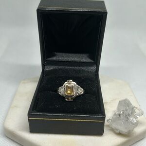 Citrine poison ring